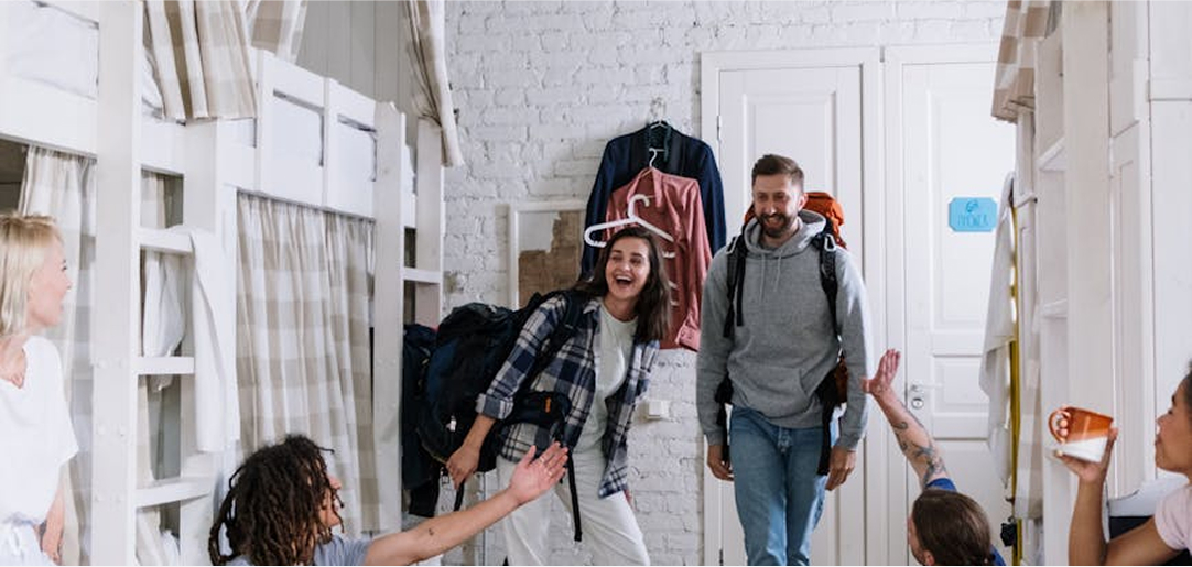 people in a hostel
